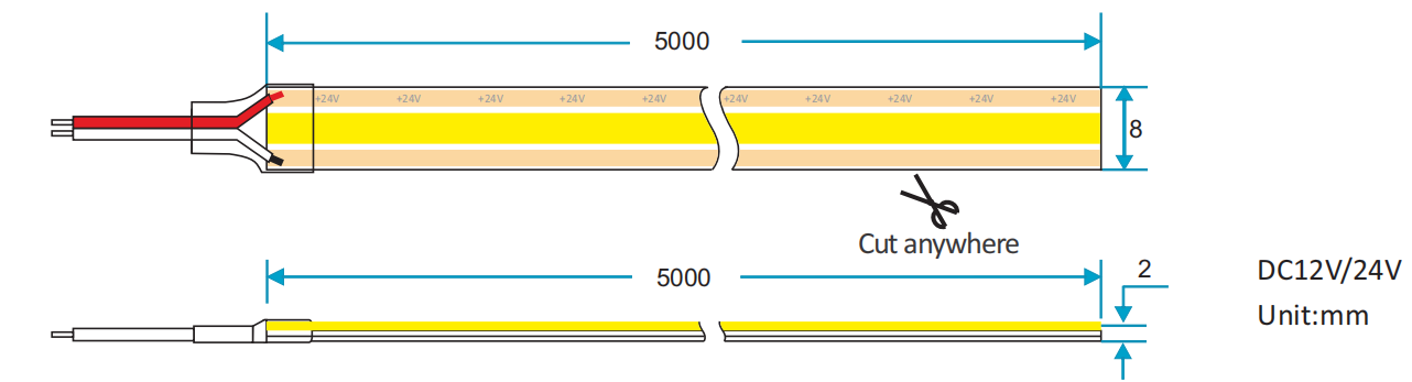 free cut cob strip drewing