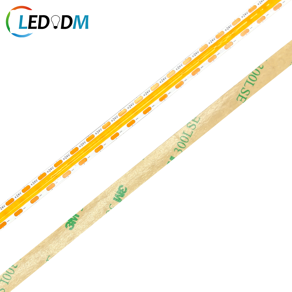 24V Cut Anywhere COB LED Strip Light 480 LEDs/m 8mm PCB 9W/m Dotless Flexible LED Tape
