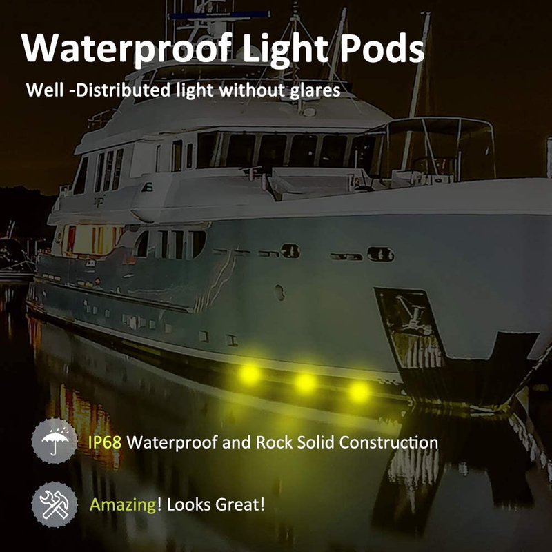 RGB LED Rock Lights Phone APP Remote Control Timing Music Mode 6 Pods Multicolor Neon LED Light Kit Waterproof AUTO Exterior Underglow Lighting for Jeep Car Truck ATV UTV SUV Off road