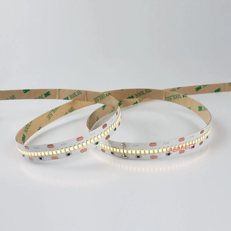High Density Dotless High Brightness SMD2216 420leds/m 2700K 24V LED Tape Strip Light Indoor Use