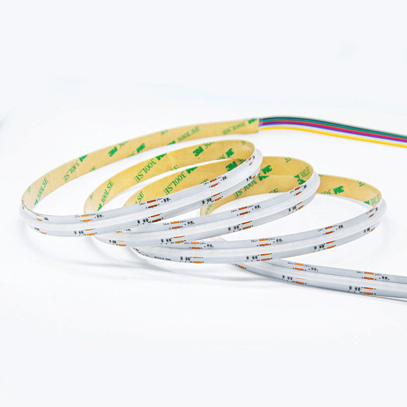 RGB+CCT RGBWW 5 in 1 COB 840LEDs/m DC24V 12mm Dotless IP20 IP67 IP68 LED Strip Light