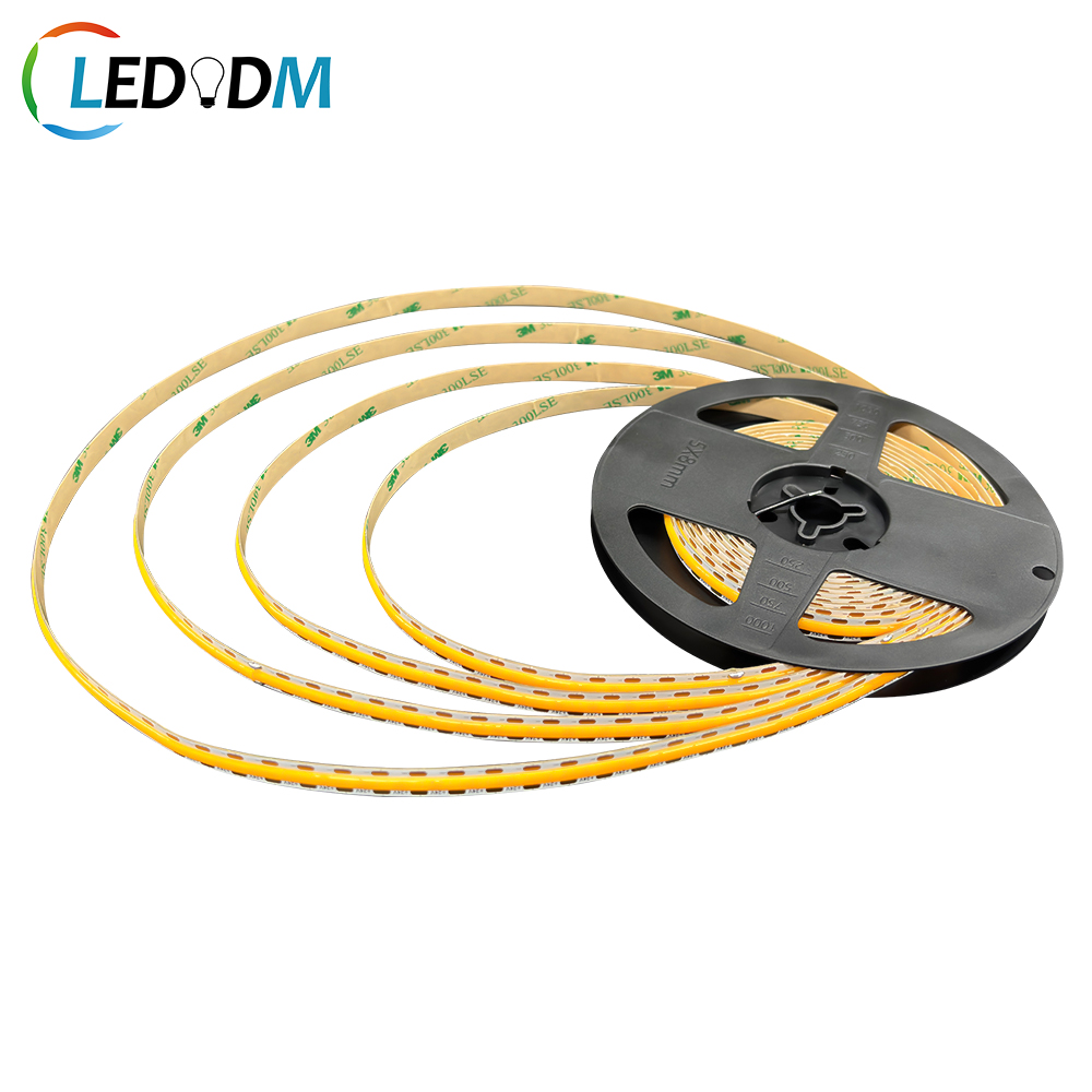 24V Cut Anywhere COB LED Strip Light 480 LEDs/m 8mm PCB 9W/m Dotless Flexible LED Tape
