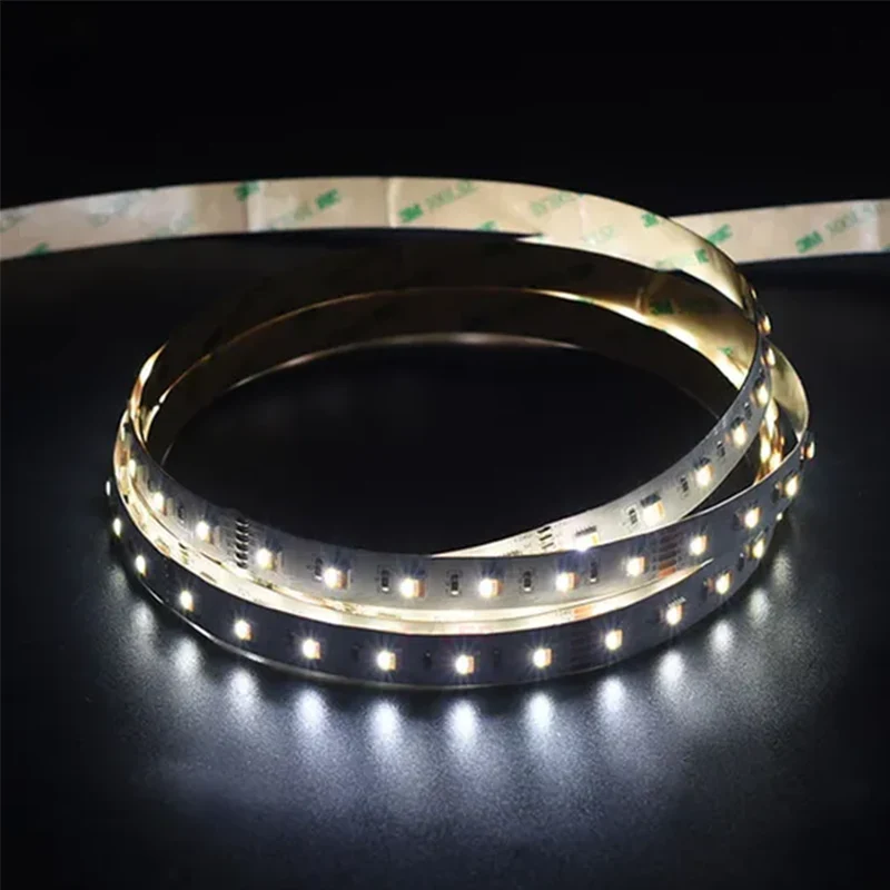 5050 RGB+CCT 3000K 4000K 6000K Tunable White 5-in-1 DC 24V Cuttable CRI90 96leds/m 12mm Width LED Strip Tape Light