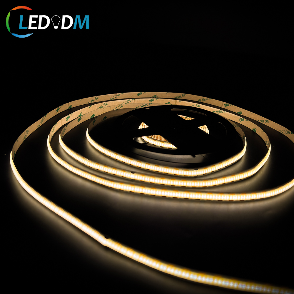 24V Cut Anywhere COB LED Strip Light 480 LEDs/m 8mm PCB 9W/m Dotless Flexible LED Tape