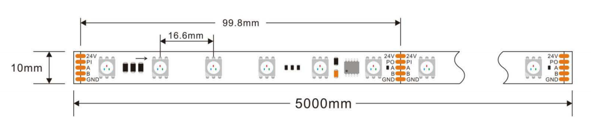 DMX512 digital strip drewing