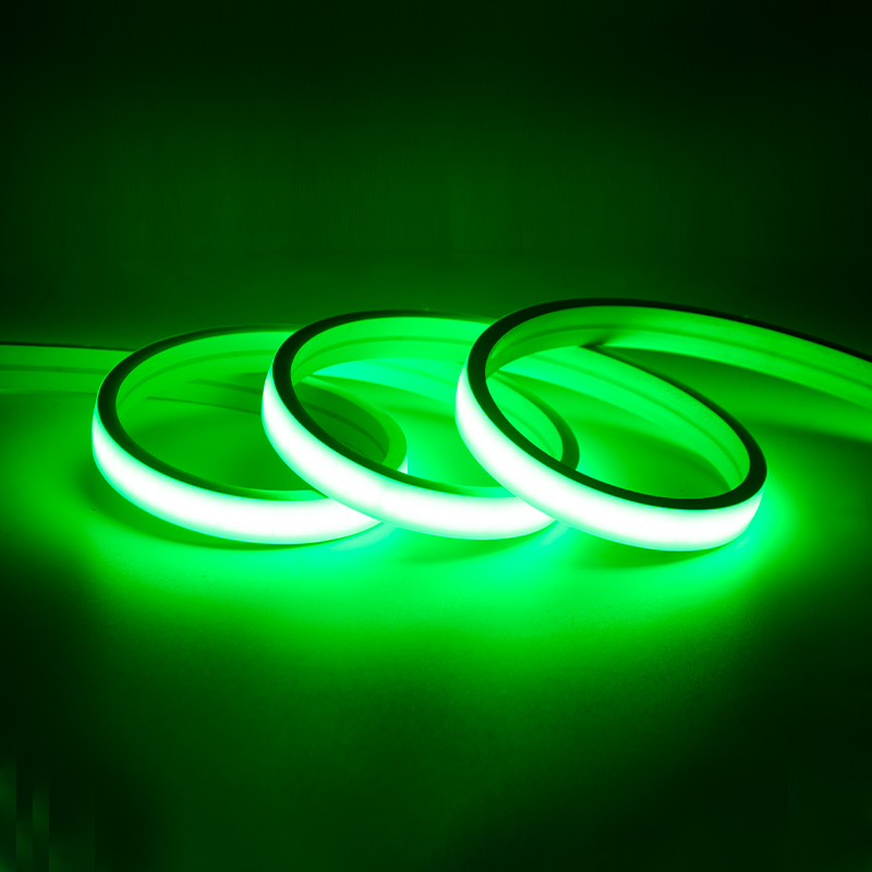 840leds COB RGB strip IP67 green color