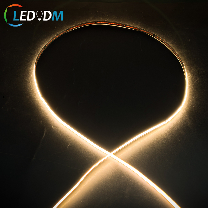 24V Cut Anywhere COB LED Strip Light 480 LEDs/m 8mm PCB 9W/m Dotless Flexible LED Tape