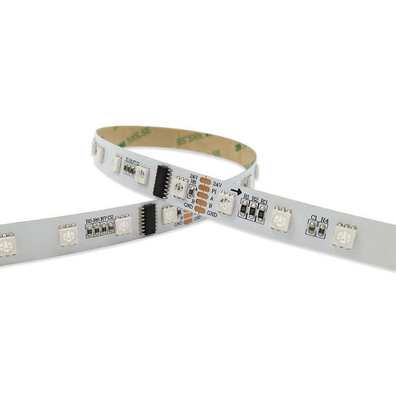 SMD5050 DMX512 UCS512 External IC DC12V 24V RGB Digital 60LEDs/m Addressable Pixel Programmable Flexible LED Light Strip