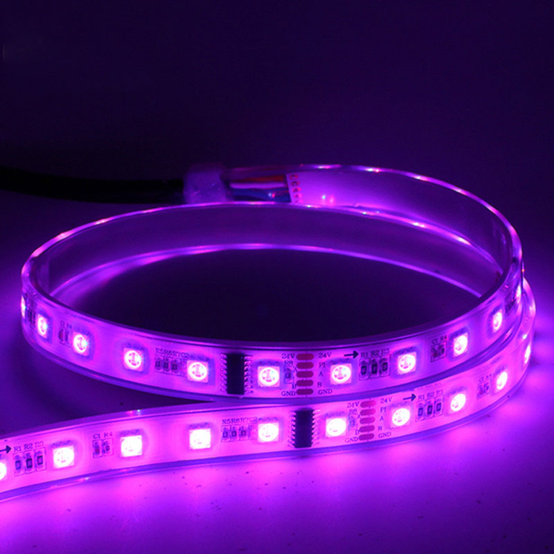 SMD5050 DMX512 UCS512 External IC DC12V 24V RGB Digital 60LEDs/m Addressable Pixel Programmable Flexible LED Light Strip