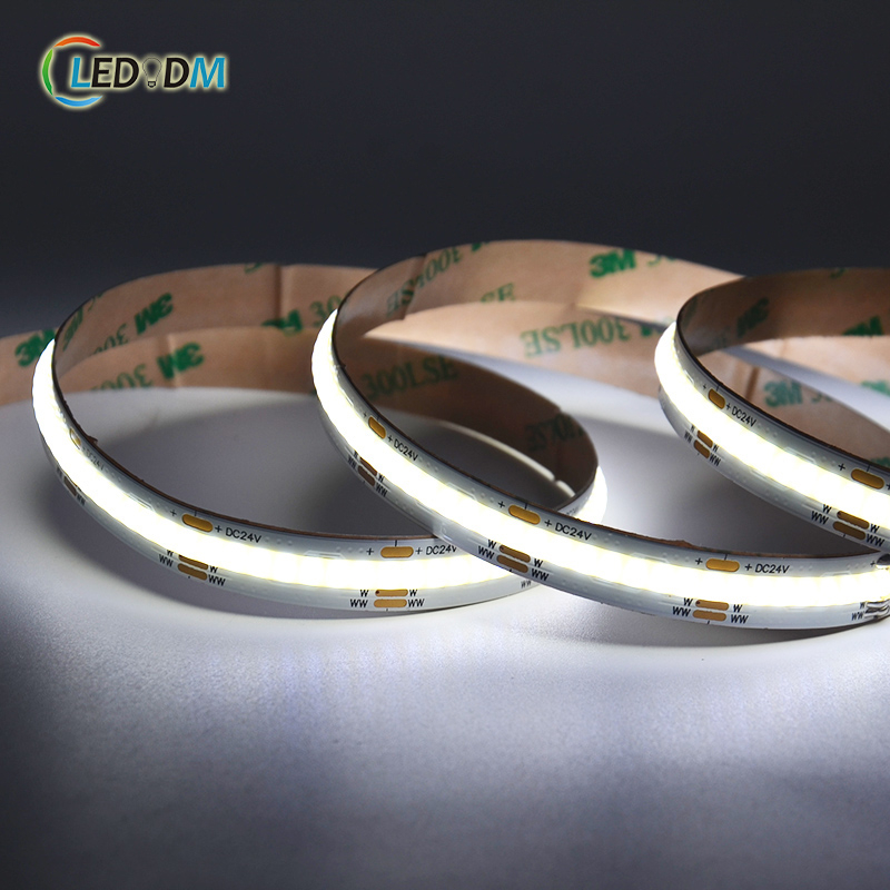 COB CCT Tunable White LED Strip 2700K‑6500K Flexible Dimmable Dual White COB LED Tape Lights