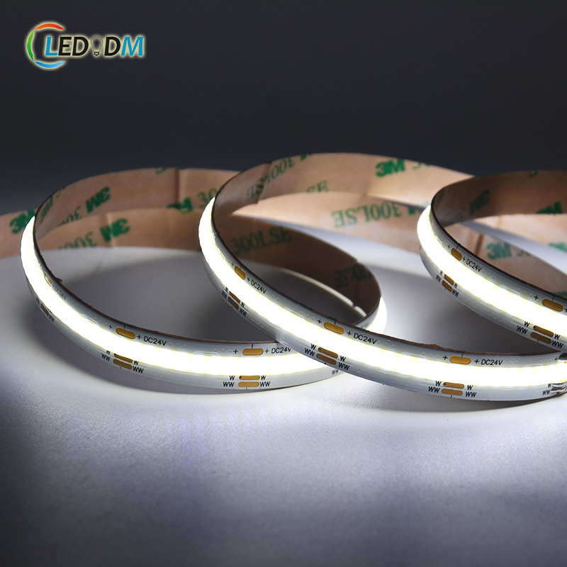 COB CCT Tunable White LED Strip 2700K‑6500K Flexible Dimmable Dual White COB LED Tape Lights
