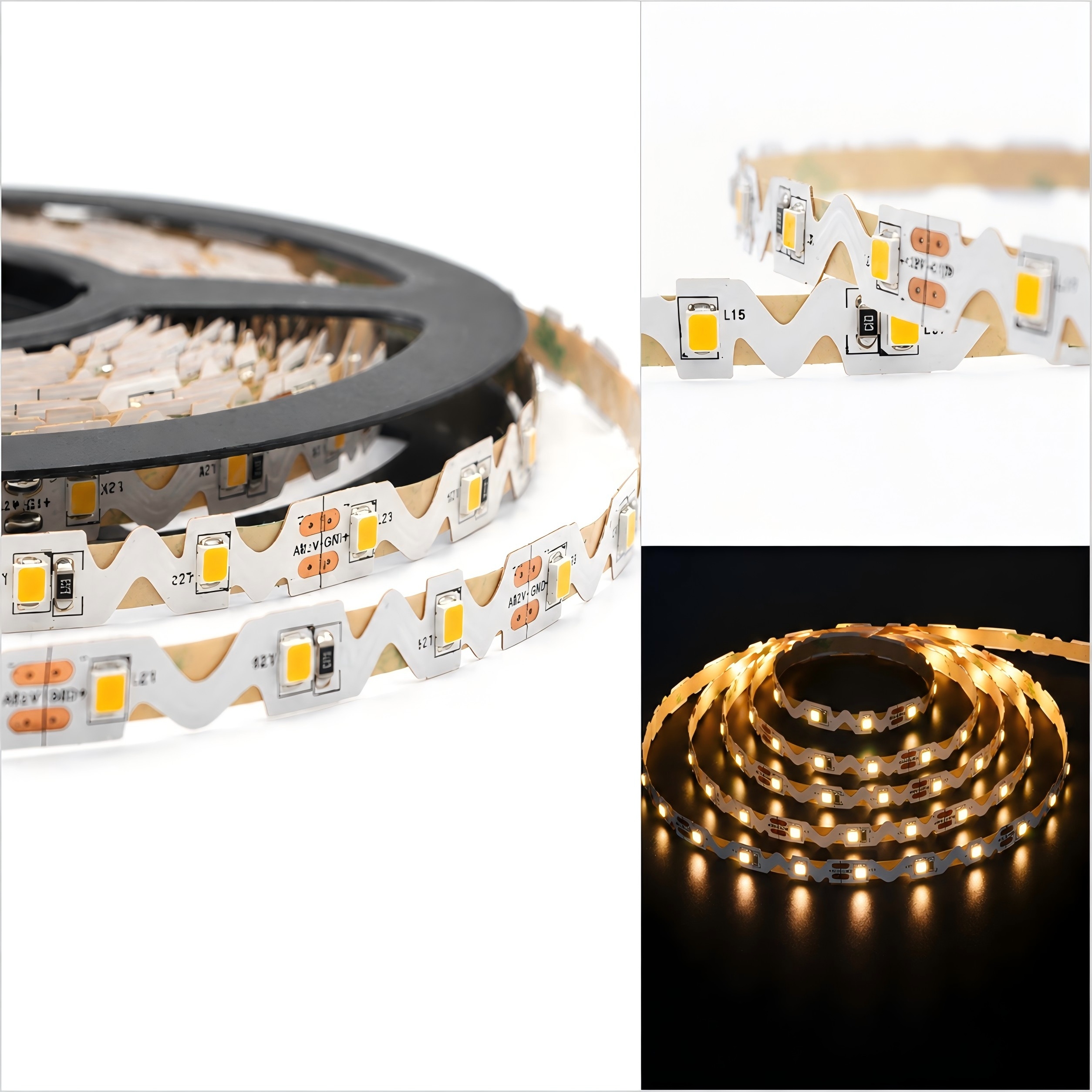 Bendable Zigzag Foldable Side Bending White/red/green/blue Snake S Shape 2835 Led Strip Lights for Mini Channel Letters