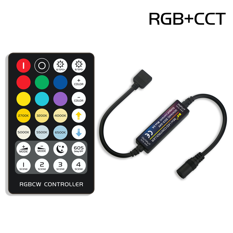RF 24Key Remote Controller for Dimming RGB RGBW CCT LED Strip Lights