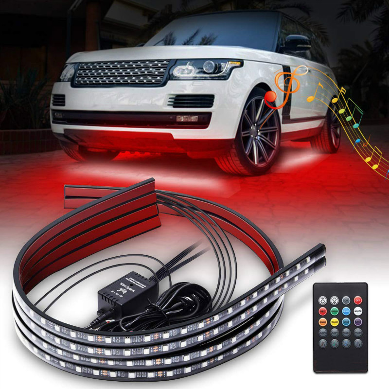 Car Neon Underglow Lights Waterproof RGB LED Strip Light Multi-colored  Underbody Exterior Lighting Kit with Music Mode, Wireless Remote Control,  Adjustable Brightness. - Buy RGB LED Lights, Car Underglow lights, Waterproof  RGB