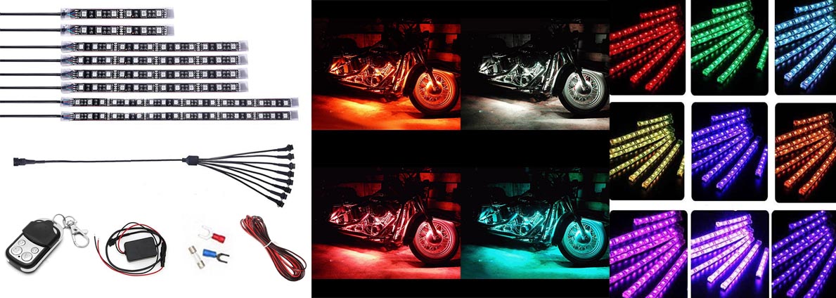 led motorcycle atmosphere light