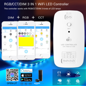3 in 1 RGB CCT DIM WiFi Controller Works with Alexa for Flexible LED Strip Lights