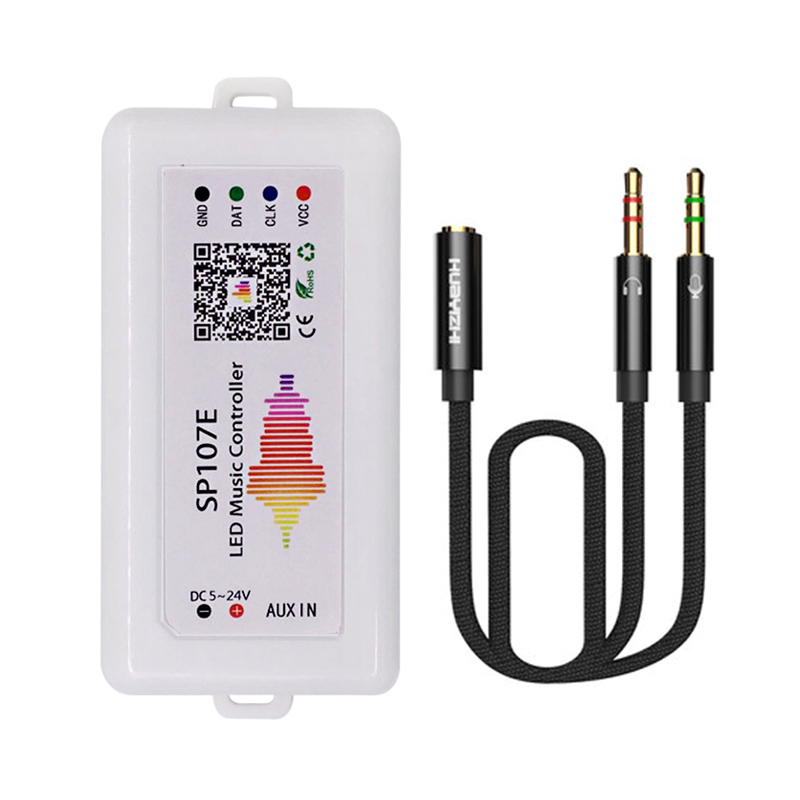 SP107E Bluetooth LED Music Controller for LED WS2812B WS2811 Strip Lights 5-24V 